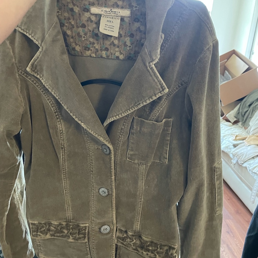 Coldwater Creek Green Corduroy Blazer